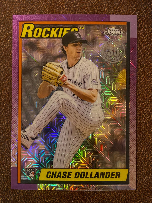 Chase Dollander - 2025 Topps Update - 1990 Mojo Refractor - Rockies