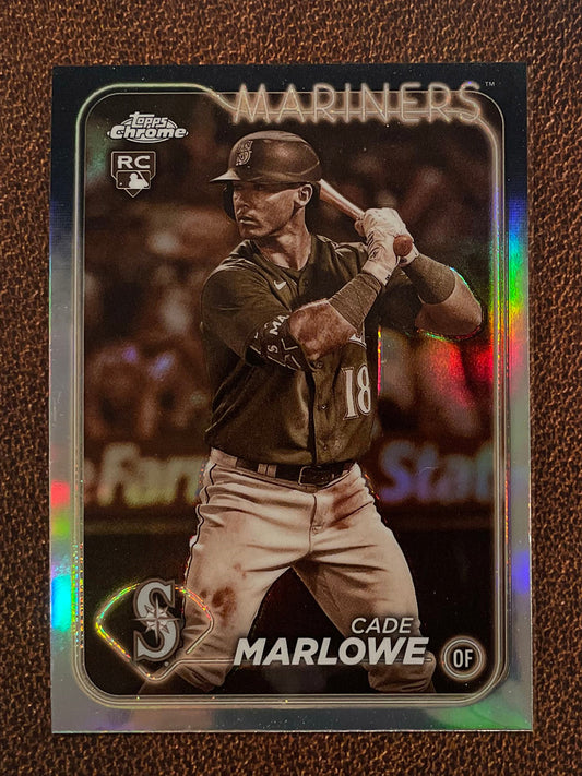 Cade Marlowe - 2024 Topps Chrome - Sepia Refractor - Mariners