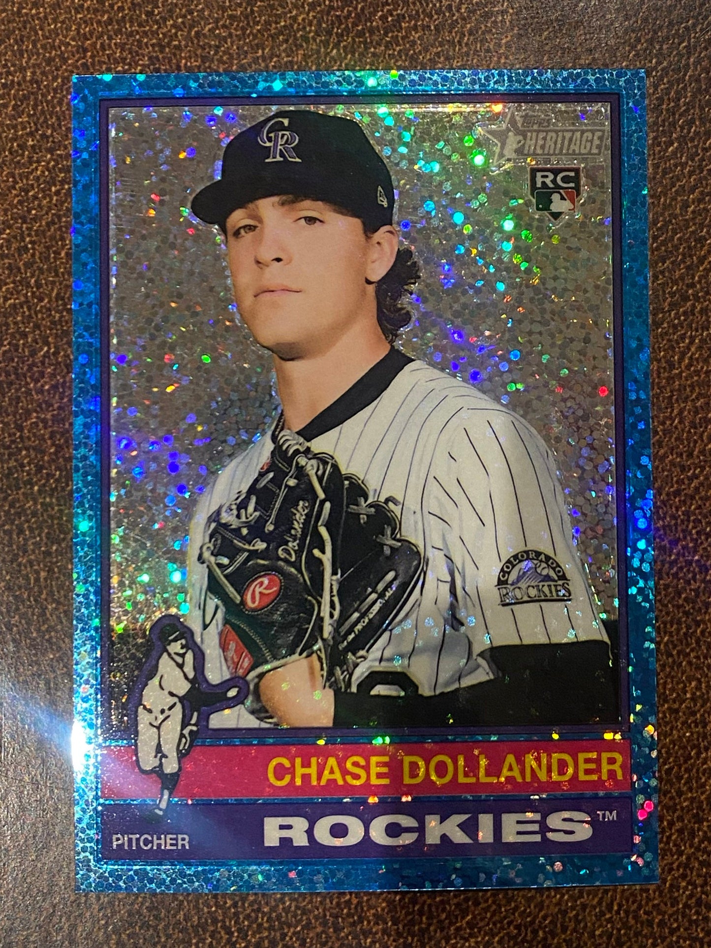 Chase Dollander - 2025 Topps Heritage High Number - Blue Sparkle - Rockies