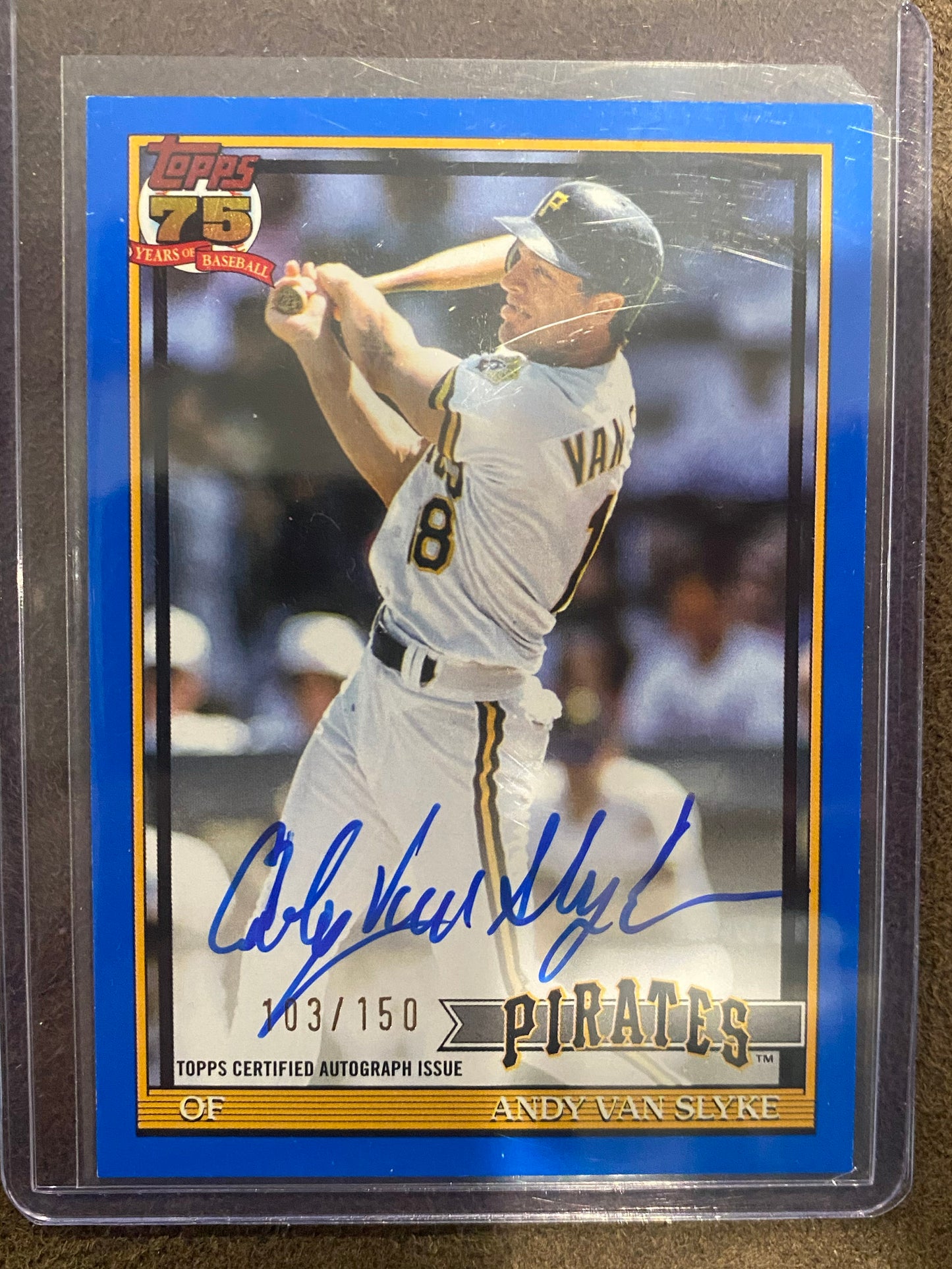 Andy Van Slyke - 2026 Topps Series 1 - 1991 AUTO BLUE /150 - Pirates