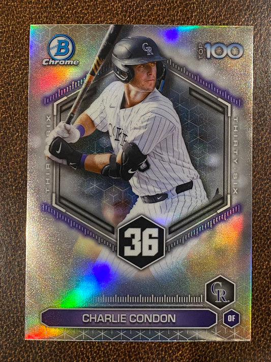 Charlie Condon - 2026 Bowman - Scouts Top 100 Insert - Rockies
