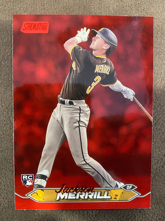 Jackson Merrill - 2024 Topps Stadium Club - Red Foil - Padres
