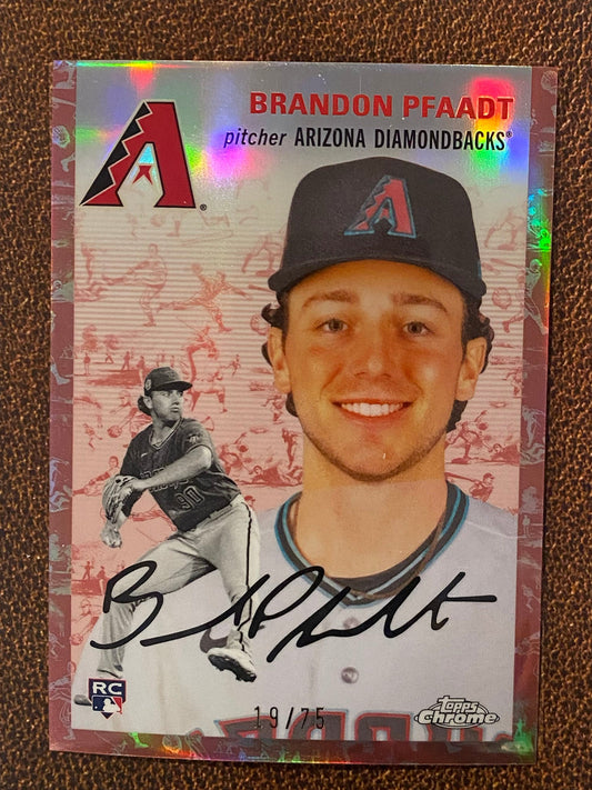 Brandon Pfaadt - 2023 Topps Chrome Platinum Anniversary - Rose Gold Toile /75 - Diamondbacks