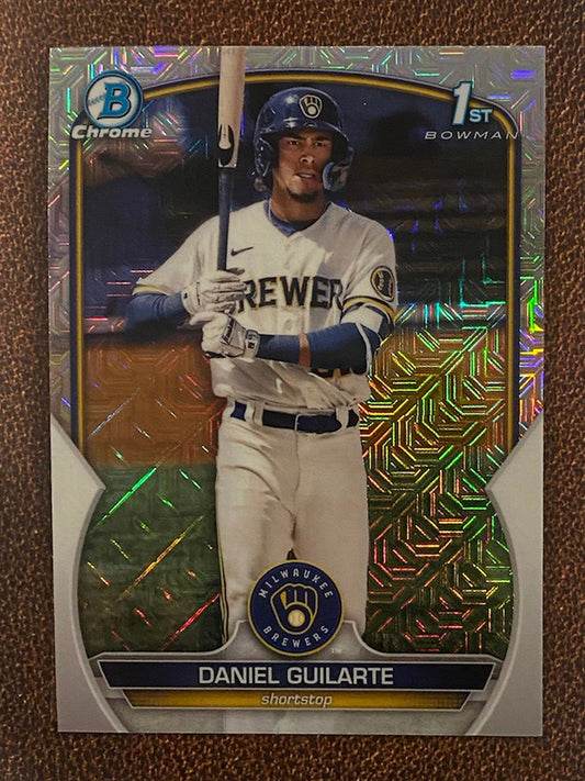 Daniel Guilarte - 2023 Bowman - Mega Box Mojo Refractor - Brewers