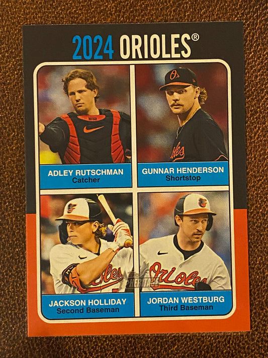 Westburg/Holliday/Rutschman/Henderson - 2024 Topps Heritage High Number - Team Quads - Orioles