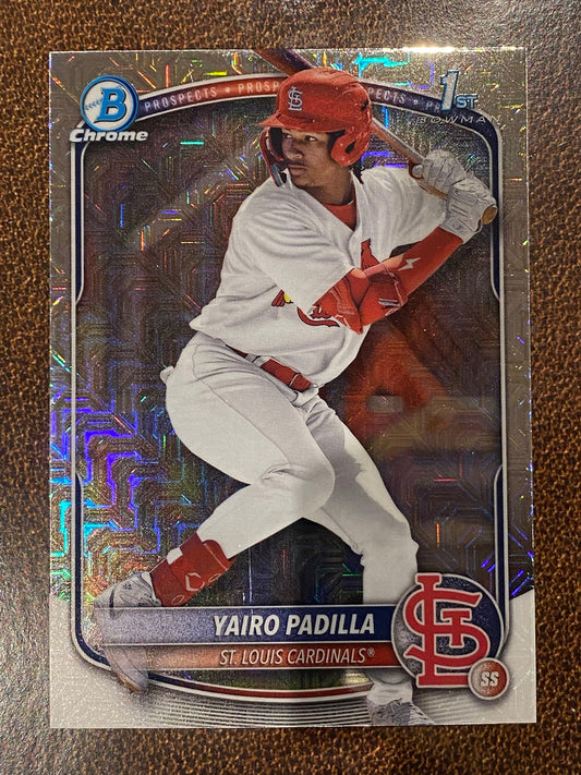 Yairo Padilla - 2025 Bowman Chrome - 1st Mojo - Cardinals