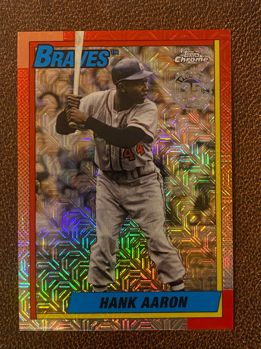 Hank Aaron - 2025 Topps Update - 1990 Mojo Refractor - Braves
