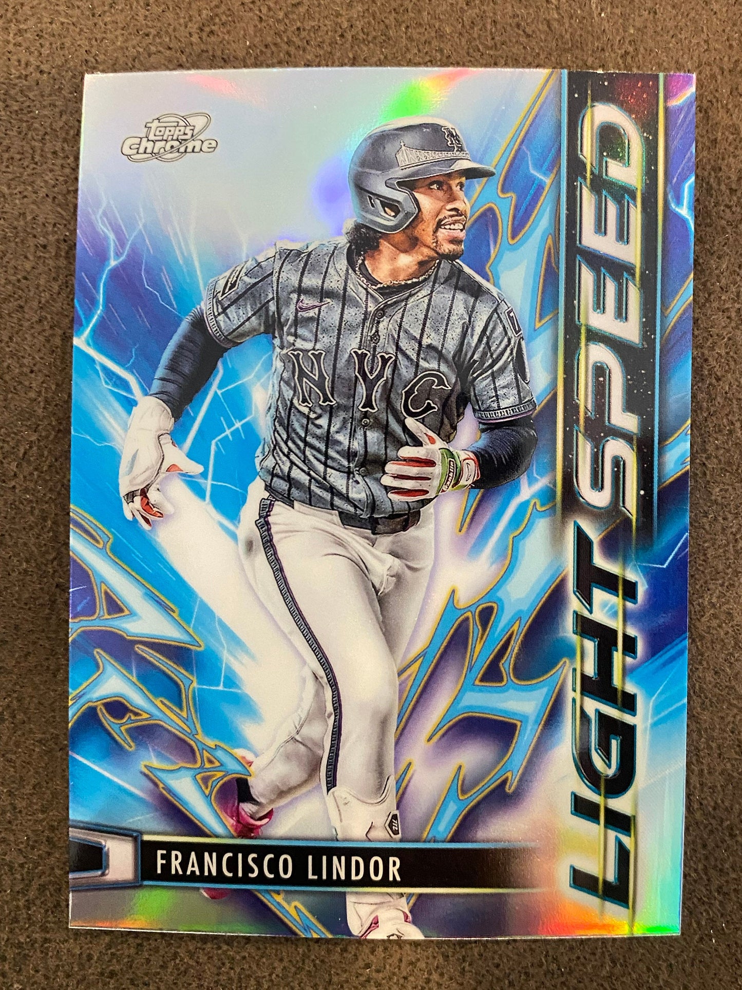 Francisco Lindor - 2025 Topps Chrome Cosmic - Light Speed Insert - Mets
