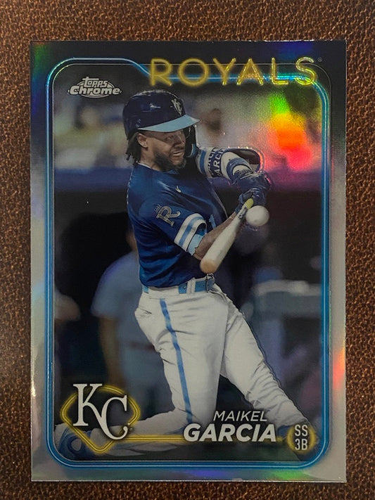 Maikel Garcia - 2024 Topps Chrome - Refractor - Royals