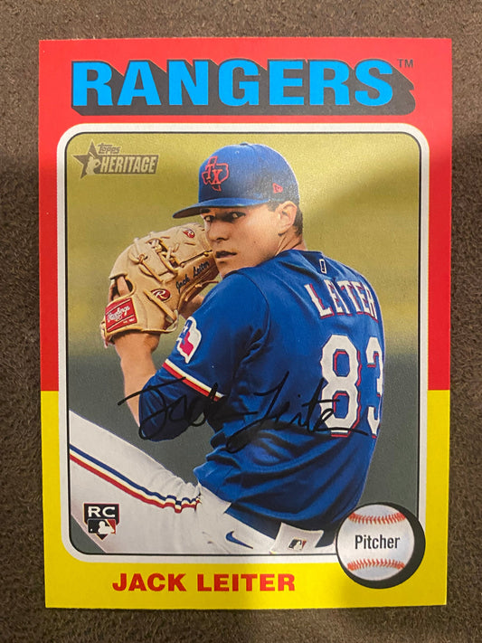 Jack Leiter - 2024 Topps Heritage High Number - Base - Rangers