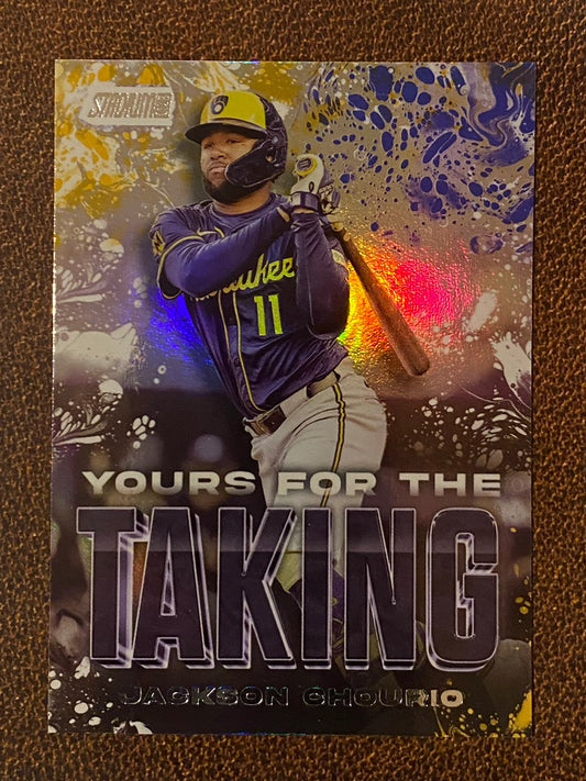 Jackson Chourio - 2025 Topps Stadium Club - Yours for the Taking Insert - Brewers