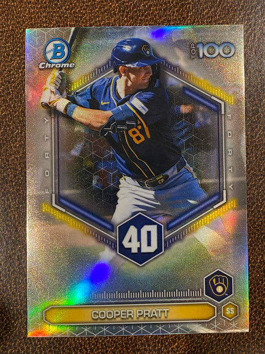 Cooper Pratt - 2026 Bowman - Scouts Top 100 Insert - Brewers