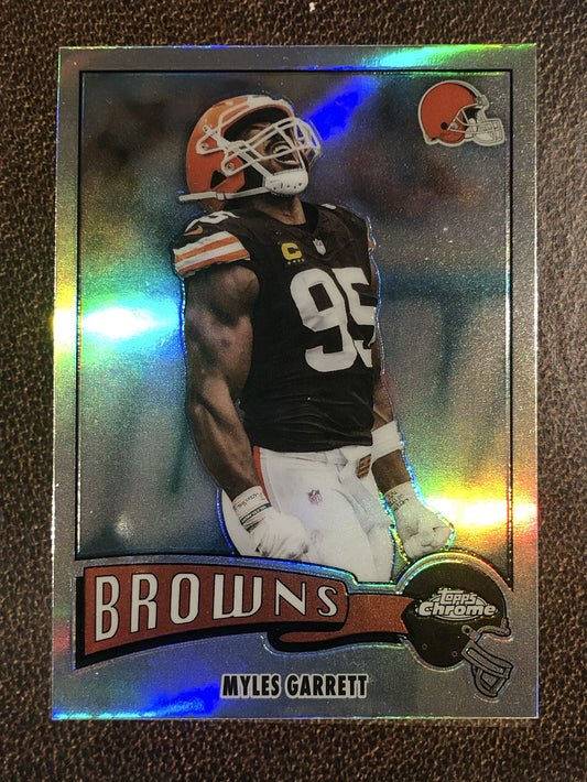 Myles Garrett - 2025 Topps Chrome - 1975 Retro Refractor - Browns
