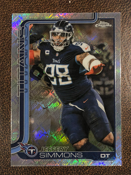 Jeffery Simmons - 2025 Topps Chrome - Topps Foil - Titans