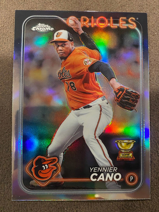 Yennier Cano - 2024 Topps Chrome - Refractor - Orioles