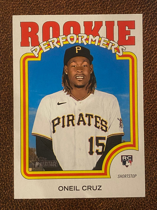 Oneil Cruz - 2022 Topps Heritage High Number - Rookie Performers - Pirates