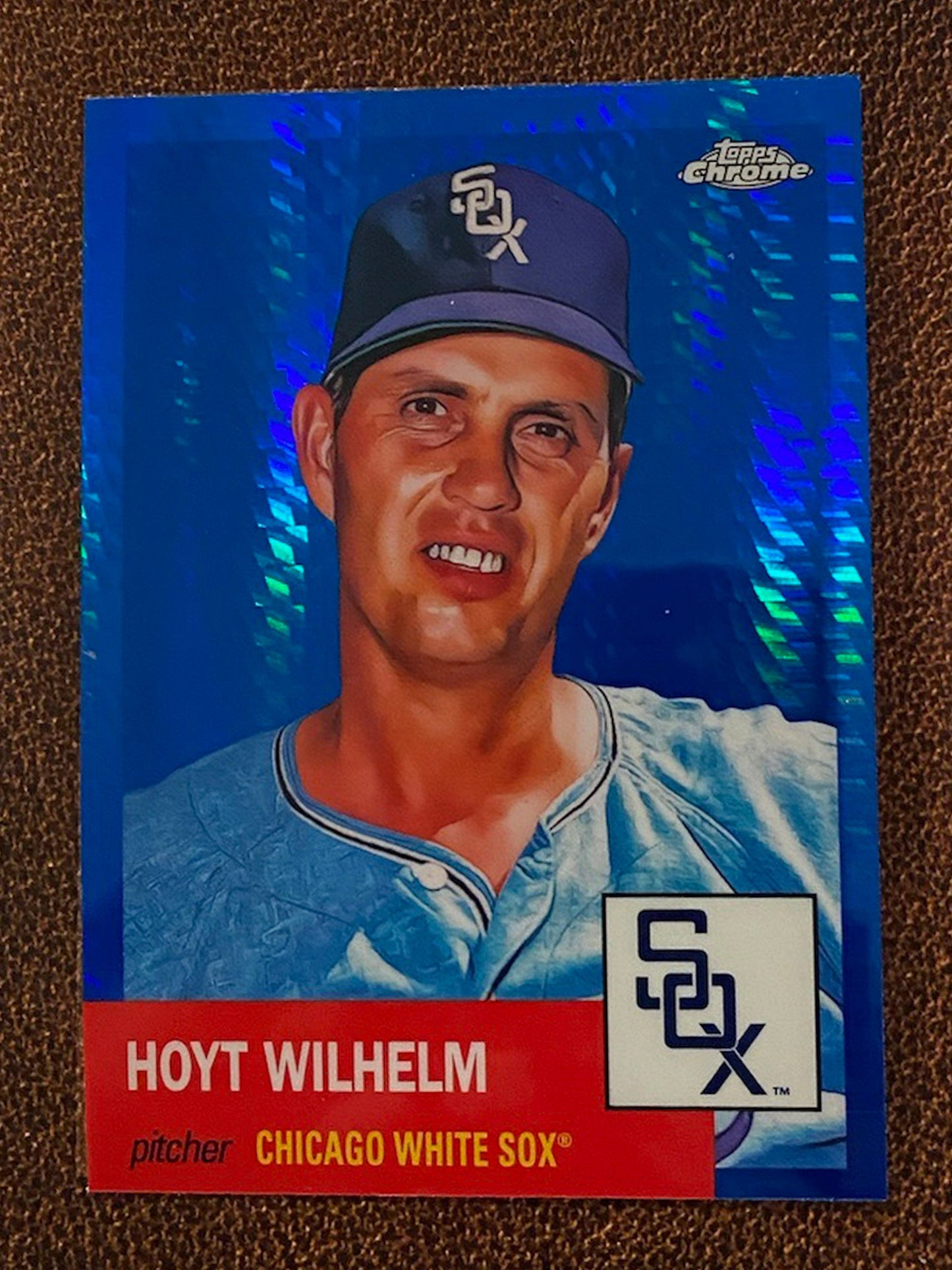 Hoyt Wilhelm - 2022 Topps Chrome Platinum Anniversary - Blue Prism - White Sox