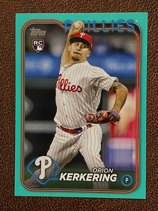 Orion Kerkering - 2024 Topps Series 2 - Aqua Parallel - Phillies