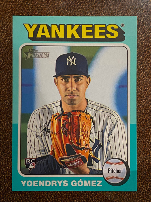 Yoendrys Gomez - 2024 Topps Heritage High Number - Aqua Border - Yankees