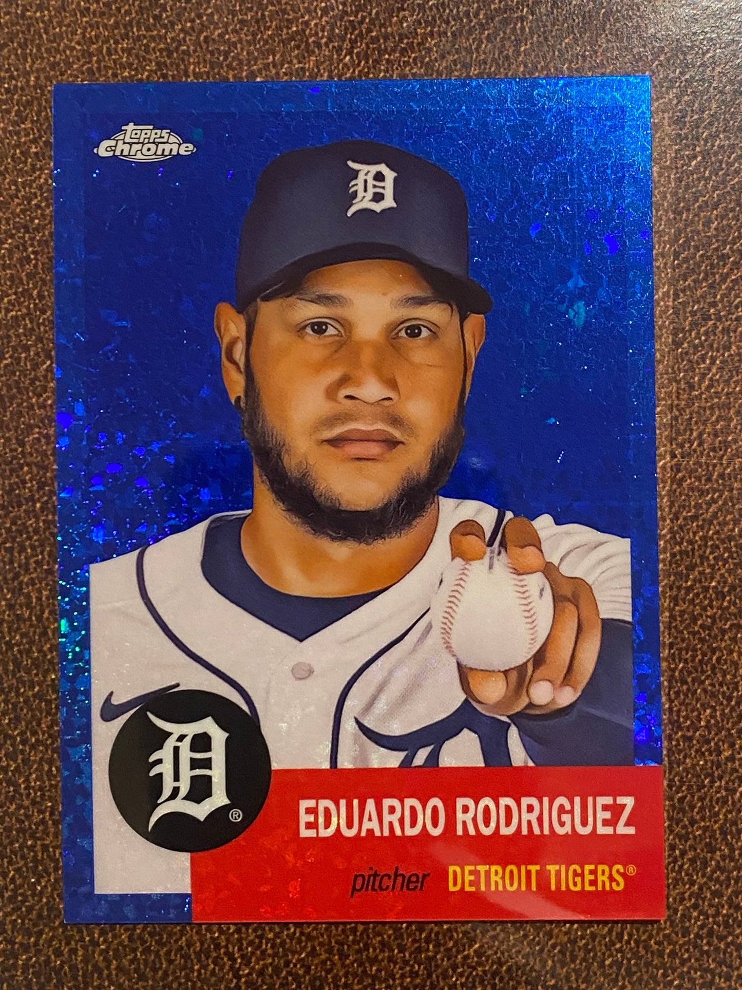 Eduardo Rodriguez - 2022 Topps Chrome Platinum Anniversary - Blue Mini Diamond /199 - Tigers