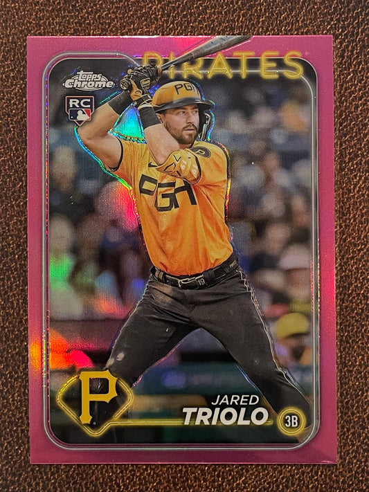 Jared Triolo - 2024 Topps Chrome - Pink Refractor - Pirates