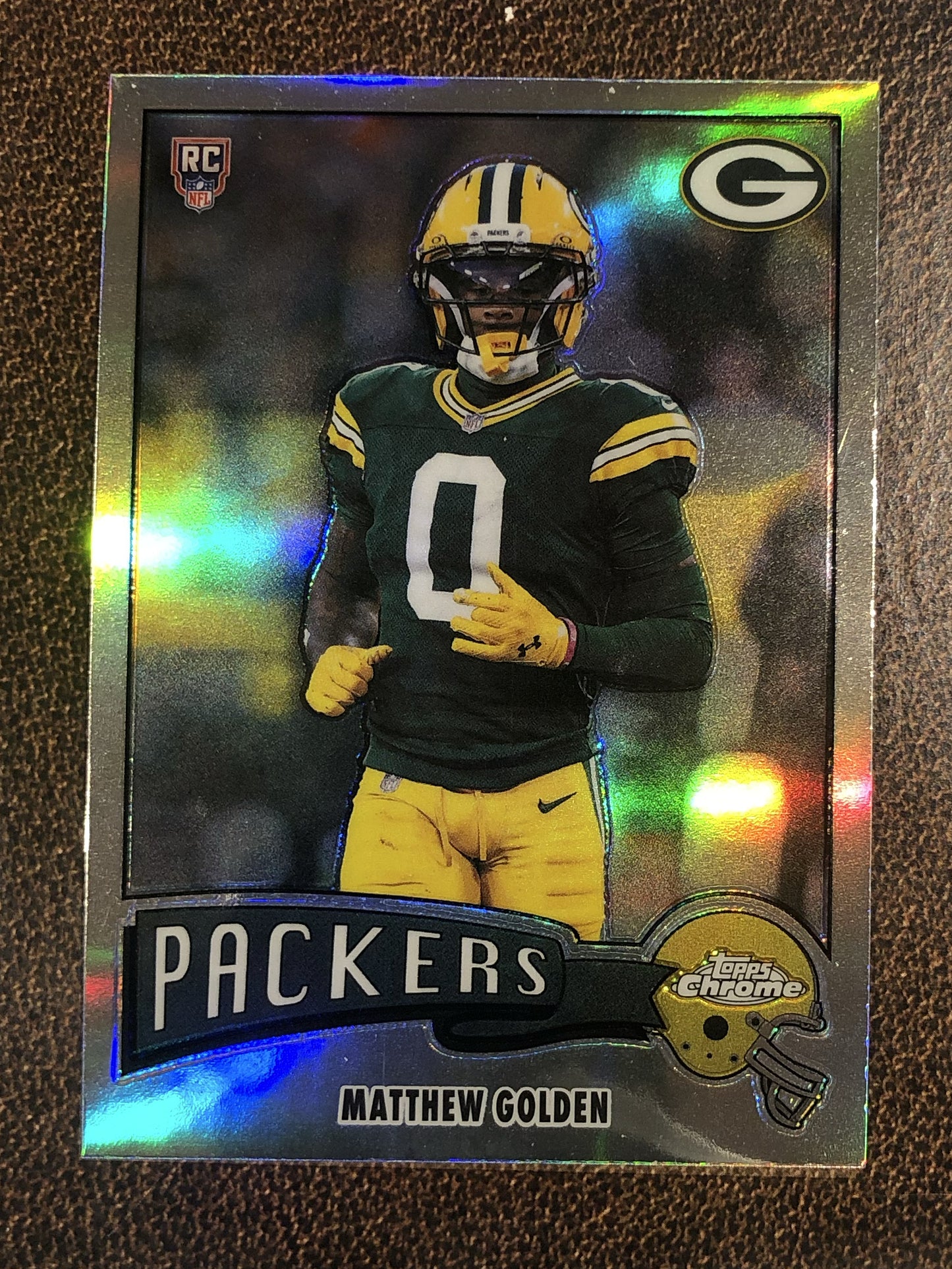 Matthew Golden - 2025 Topps Chrome - 1975 Retro Refractor - Packers