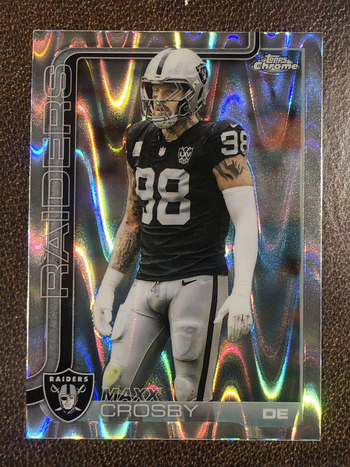Maxx Crosby - 2025 Topps Chrome - Raywave Refractor - Raiders