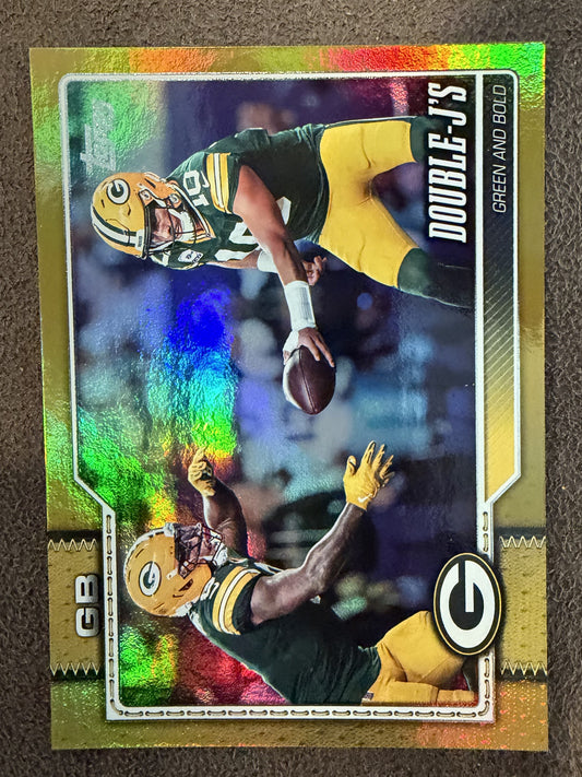 Jordan Love/Josh Jacobs - 2026 Topps Flagship - GOLD Foil /50 - Packers