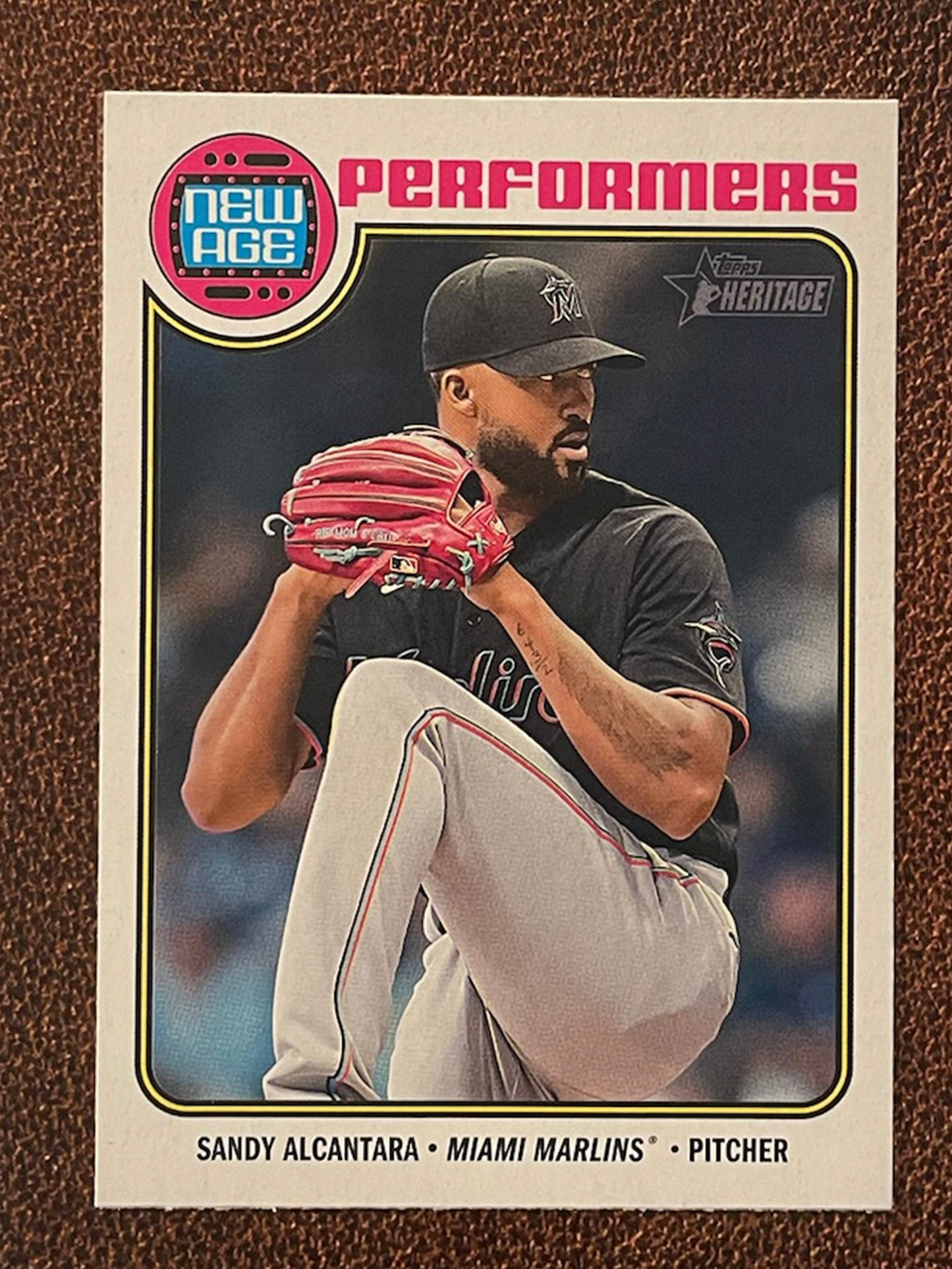 Sandy Alcantara - 2023 Topps Heritage - New Age Performers Insert - Marlins