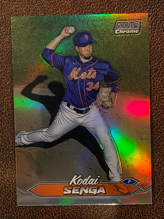 Kodai Senga - 2024 Topps Stadium Club - Chrome Refractor - Mets