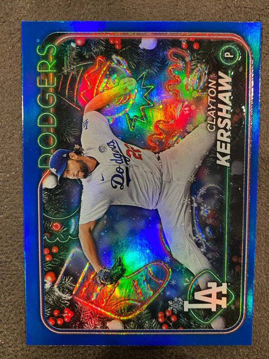Clayton Kershaw - 2024 Topps Holiday - Glitter Parallel - Dodgers