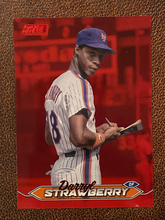 Darryl Strawberry - 2024 Topps Stadium Club - Red Foil - Mets