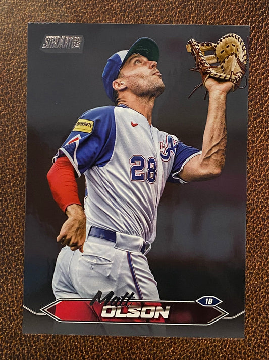 Matt Olson - 2024 Topps Stadium Club - Black Foil - Braves
