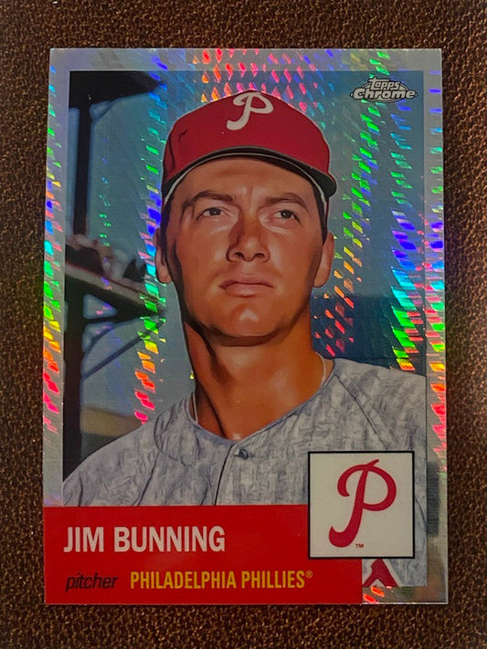 Jim Bunning - 2022 Topps Chrome Platinum Anniversary - Prism Refractor - Phillies