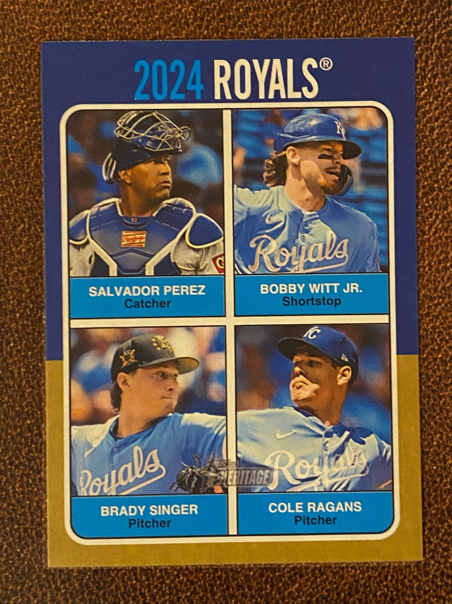 Singer/Ragans/Bobby Witt Jr./Perez - 2024 Topps Heritage High Number - Team Quads - Royals