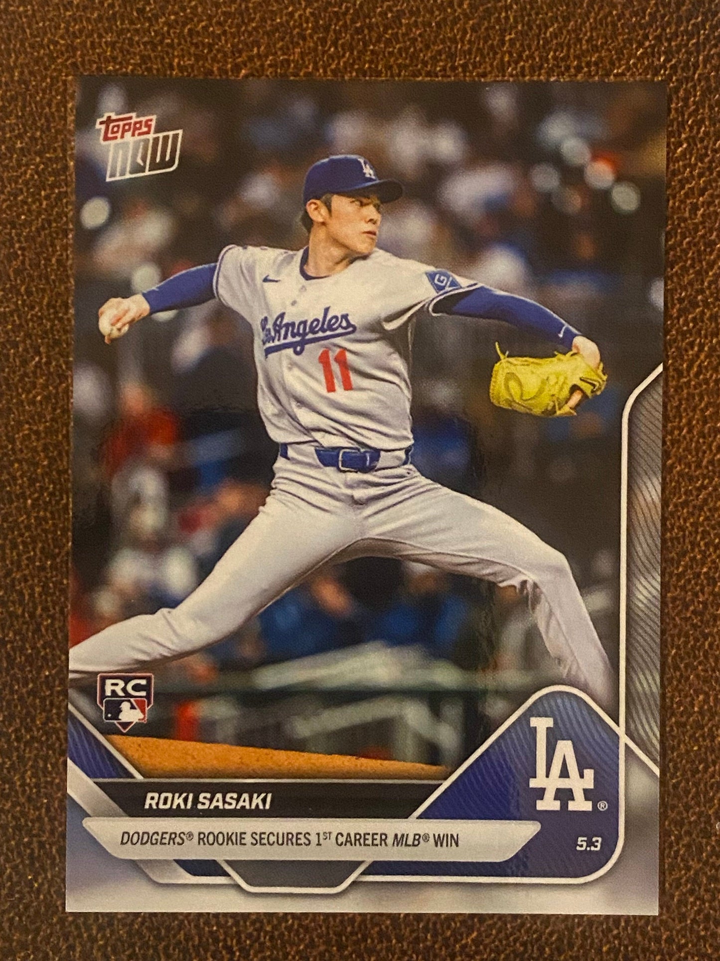 Roki Sasaki - 2025 Topps Now - Card 137 (PR: 13,360) - Dodgers