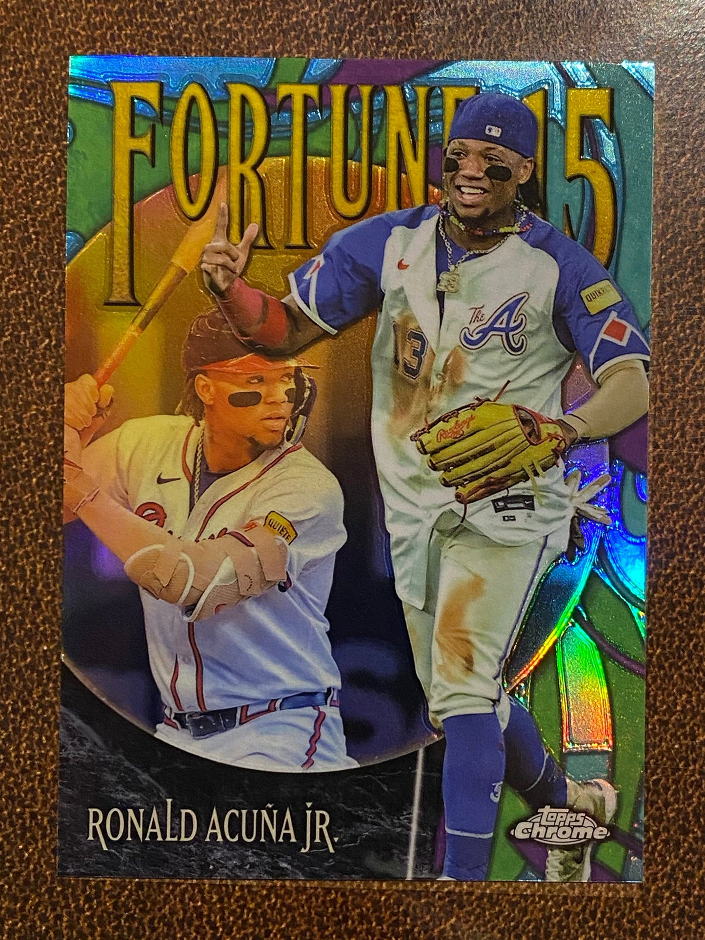 Ronald Acuna Jr. - 2025 Topps Chrome - Fortune 15 - Braves