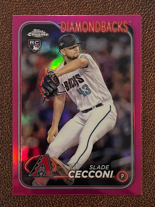 Slade Cecconi - 2024 Topps Chrome - Pink Refractor - Diamondbacks