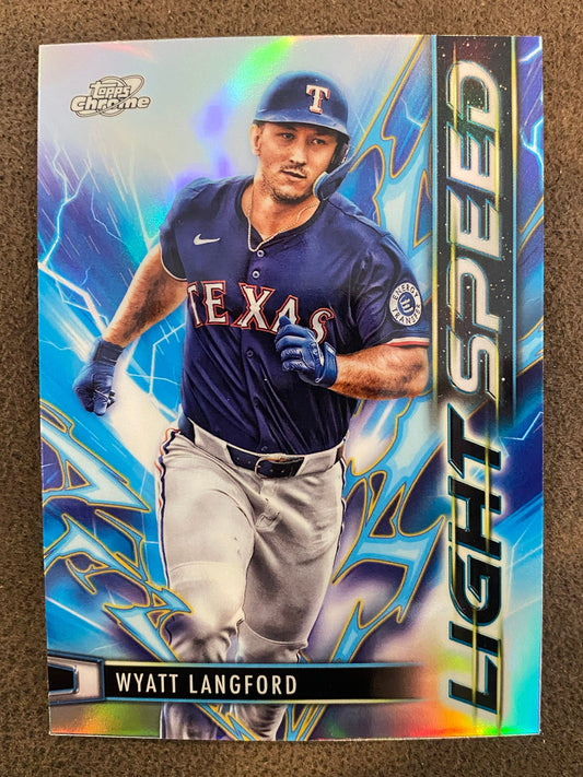 Wyatt Langford - 2025 Topps Chrome Cosmic - Light Speed Insert - Rangers