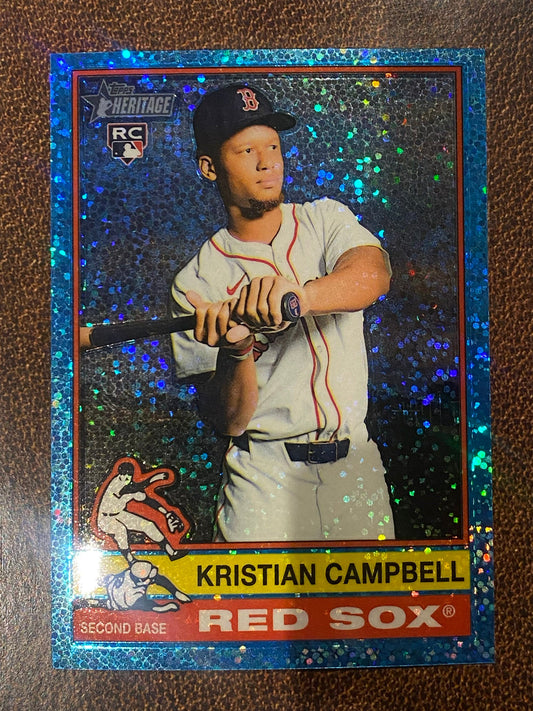Kristian Campbell - 2025 Topps Heritage High Number - Blue Sparkle - Red Sox