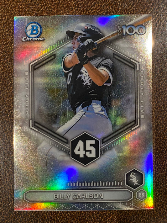 Billy Carlson - 2026 Bowman - Scouts Top 100 Insert - White Sox