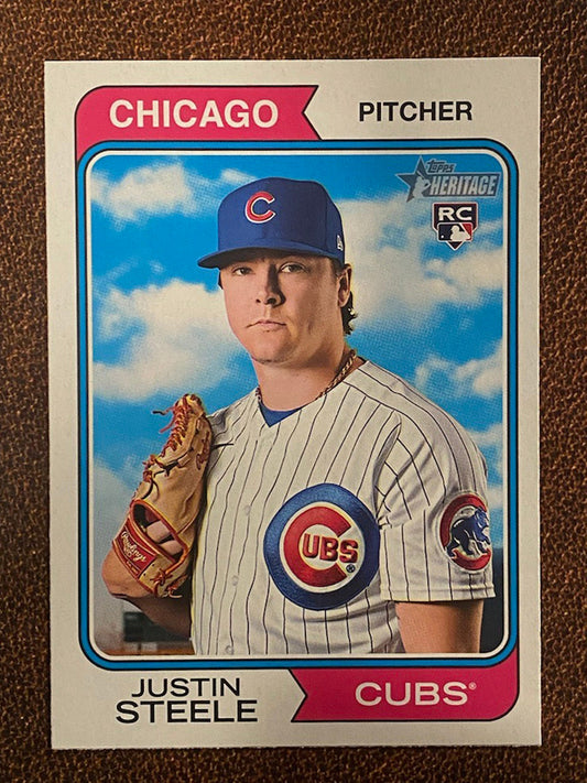 Justin Steele - 2023 Topps Heritage - Base Card - Cubs