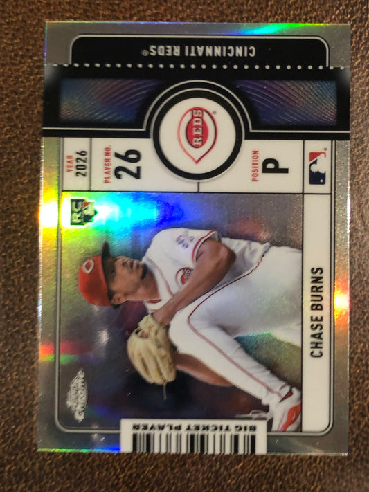 Chase Burns - 2026 Topps Chrome - Big Ticket Player Insert - Reds