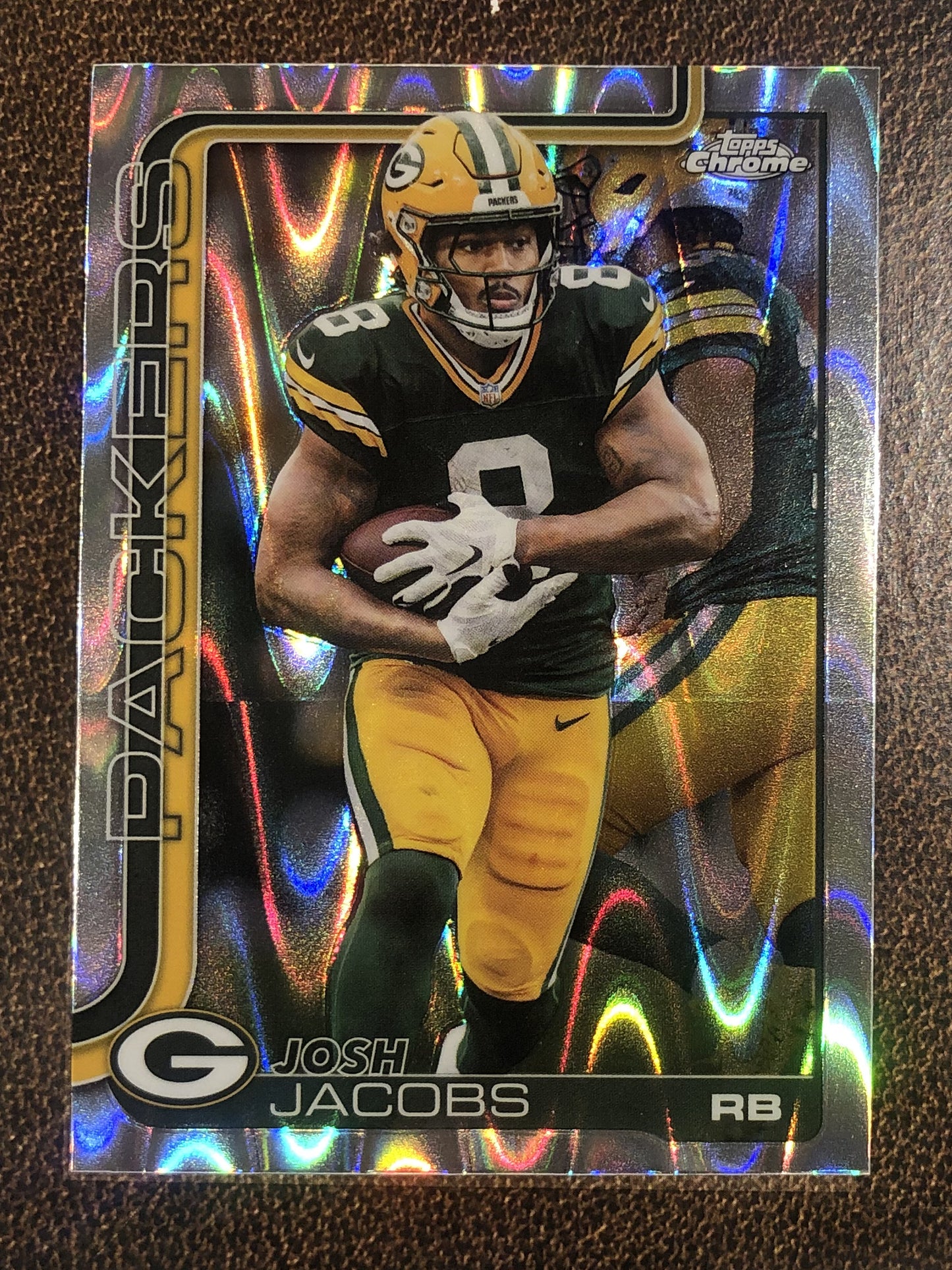 Josh Jacobs - 2025 Topps Chrome - Raywave Refractor - Packers