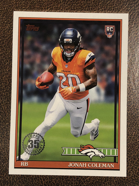 Jonah Coleman - 2026 Topps Flagship - 1991 Insert - Broncos