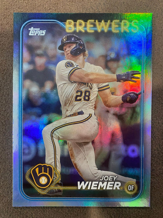 Joey Wiemer - 2024 Topps Series 1 - Rainbow Foil - Brewers