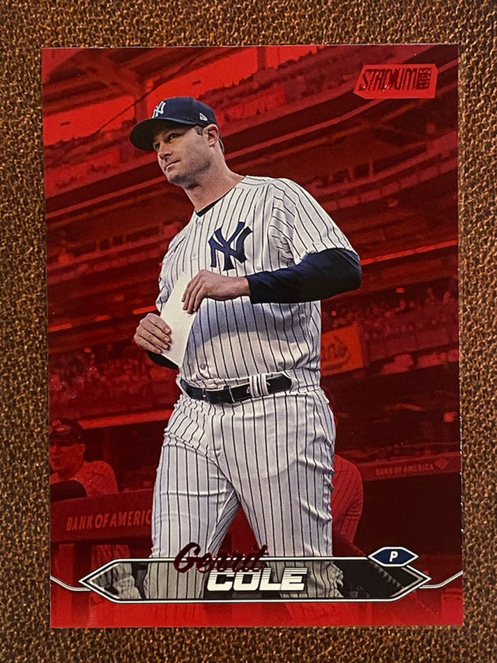 Gerrit Cole 2024 Topps Stadium Club Red Foil Yankees Western NY