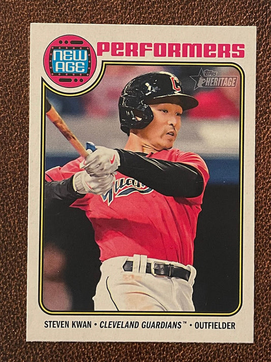 Steven Kwan - 2023 Topps Heritage - New Age Performers Insert - Guardians