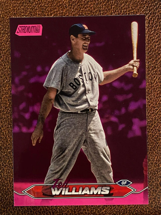 Ted Williams - 2024 Topps Stadium Club - Pink Foil - Red Sox