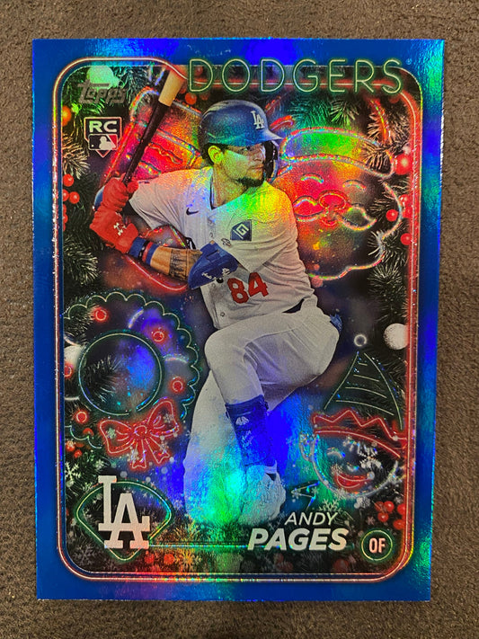Andy Pages - 2024 Topps Holiday - Glitter Parallel - Dodgers
